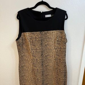 Calvin Klein color block shift dress